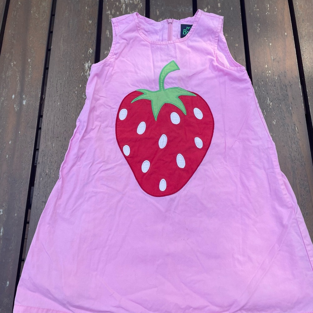 Mini Boden Strawberry Penny Dress in size 3T